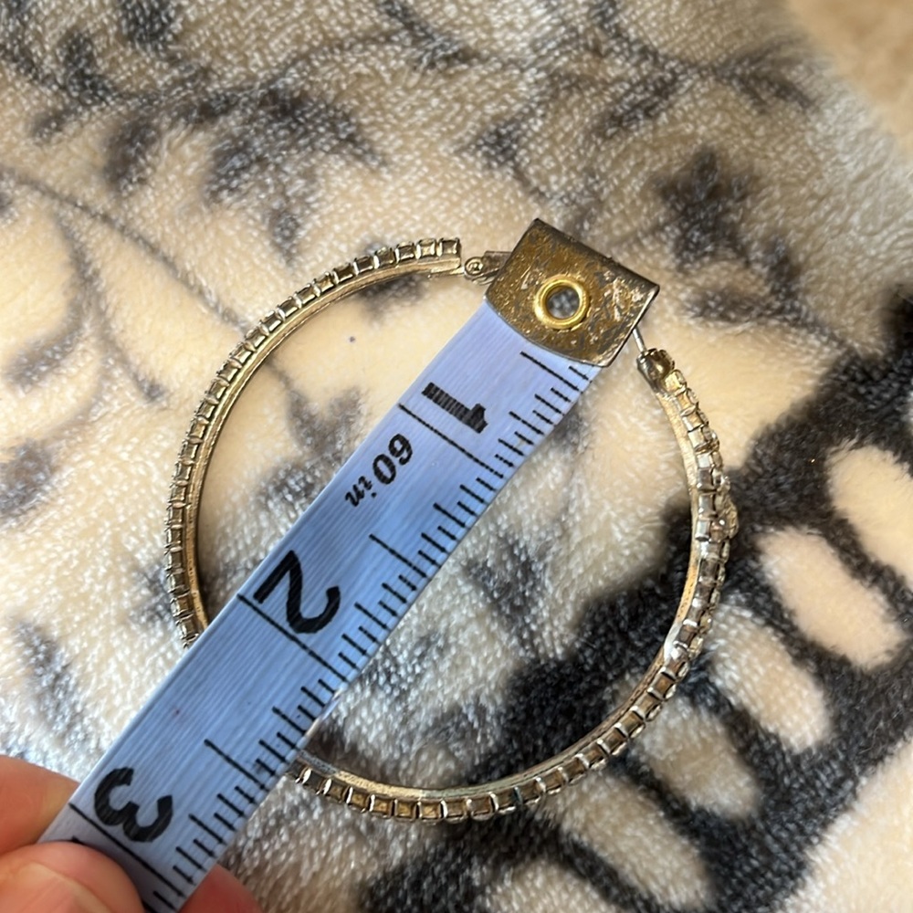 Big Rhinestone Cross Loops - Picture 11 of 11
